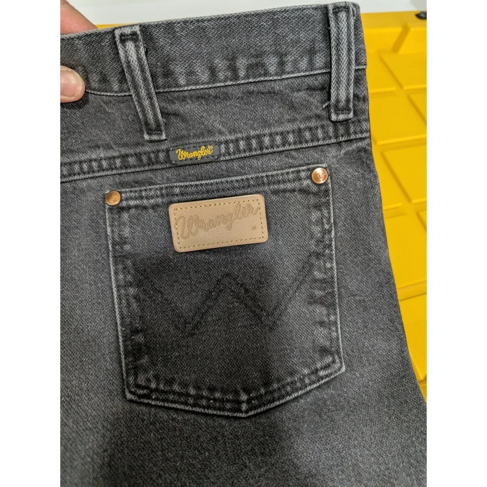 Wrangler 936WBK Slim Fit Cowboy‎ Cut Jeans Mens 38x32 Black Denim